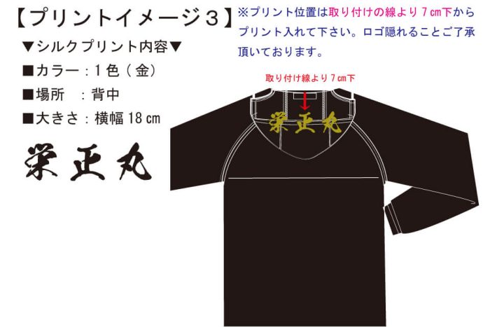 打ち合わせ時に見ていただいたナイロンパーカー完成イメージ画像